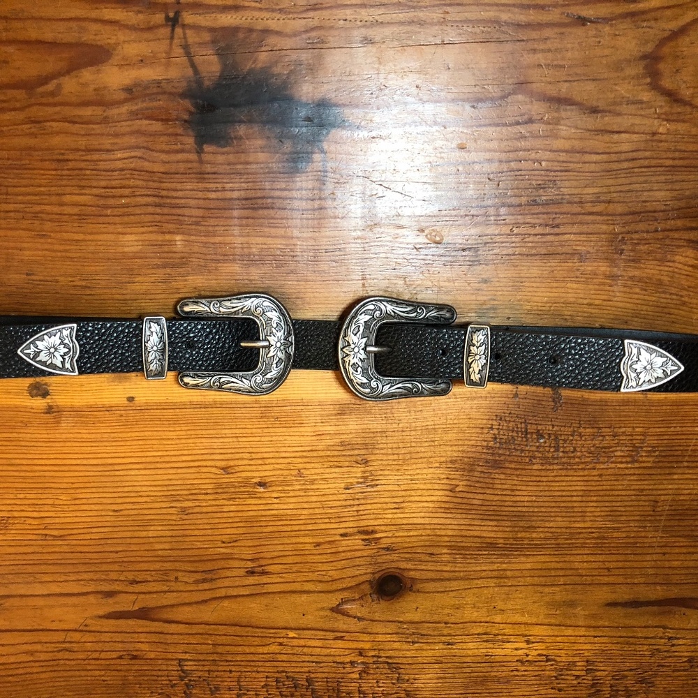 Nordstrom Black Double Buckle Belt